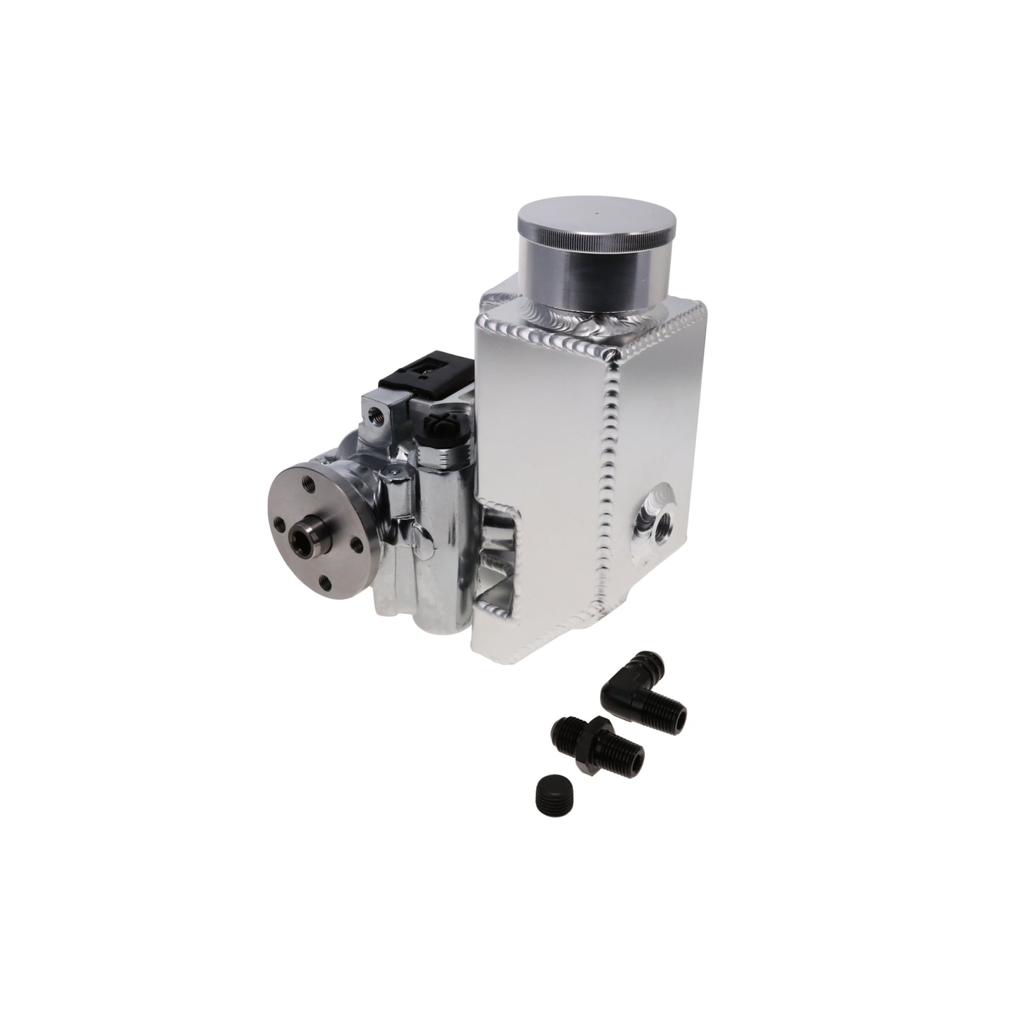 GM Type II Power Steering Pump with Aluminum Reservoir & Hub - Chrome