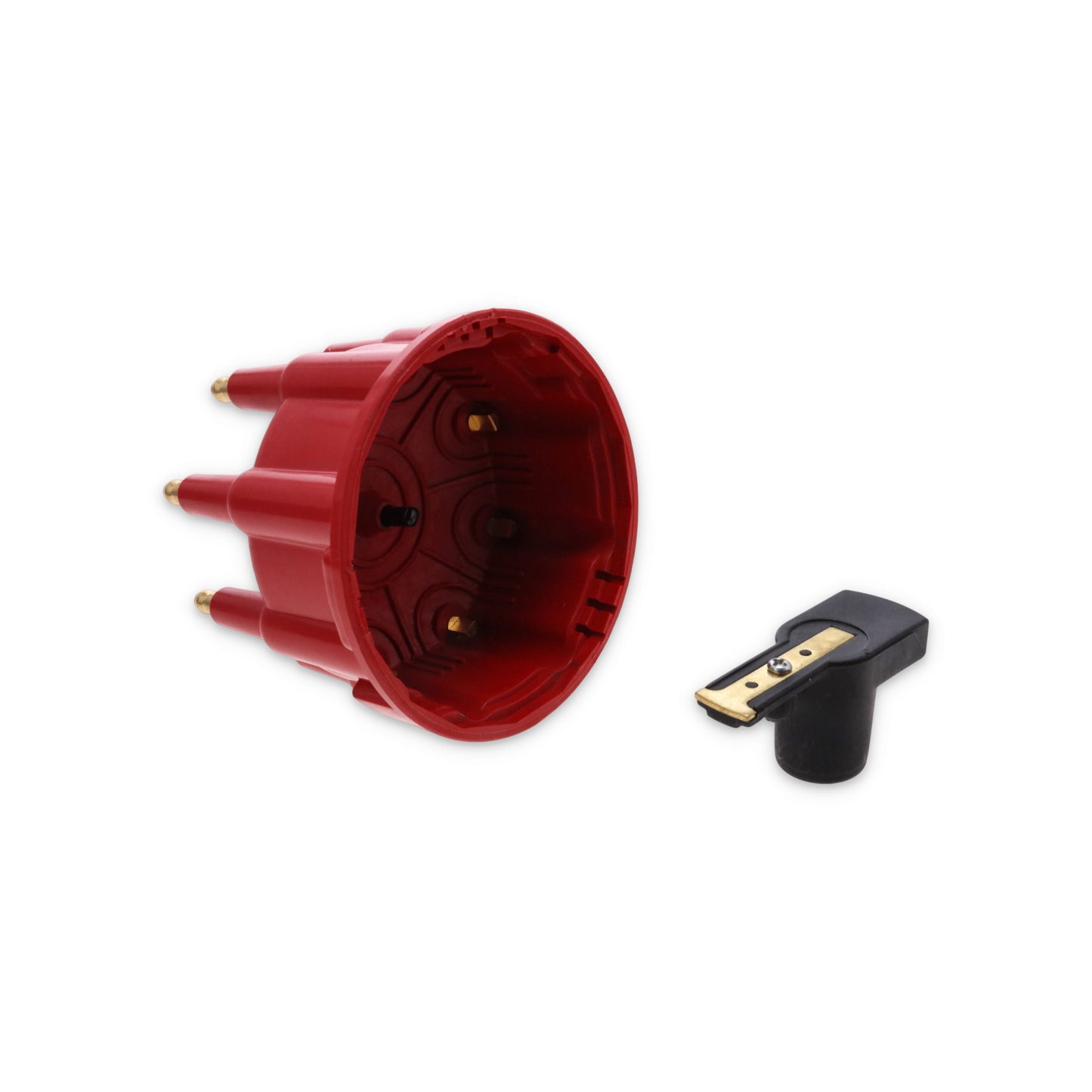 8-Cylinder Male Pro Billet & Ready to Run Cap & Rotor Kit - Red