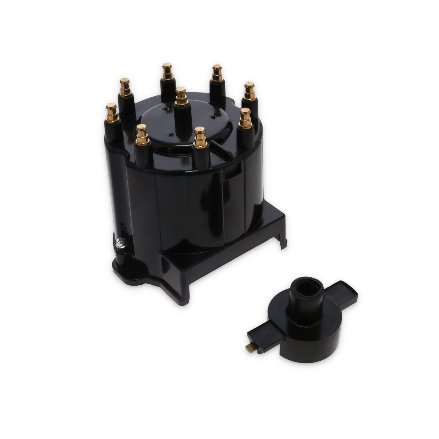 8-Cylinder GM EFI Distributor Cap & Rotor Kit - Black