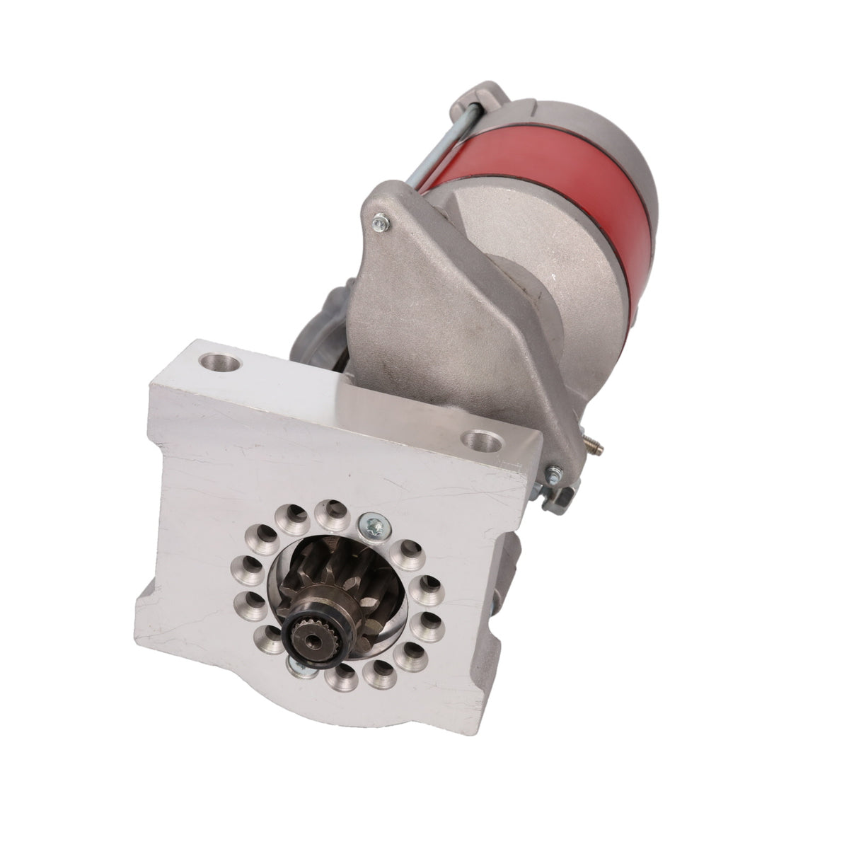 Top Street Performance GM LS V8 1.9 HP Mini Starter - Red - front view