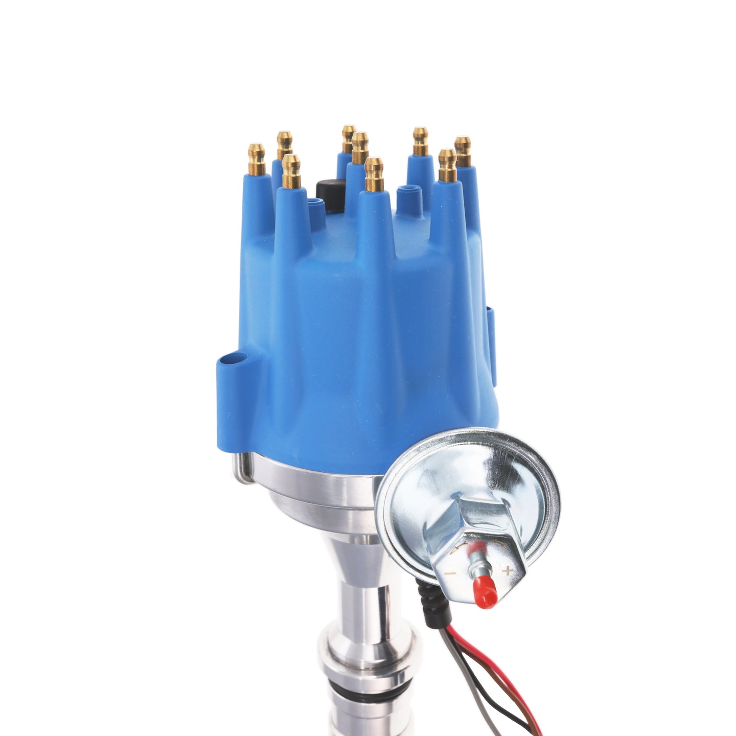 Top Street Performance Oldsmobile V8 Pro Series Ready to Run Distributor - Blue - front view