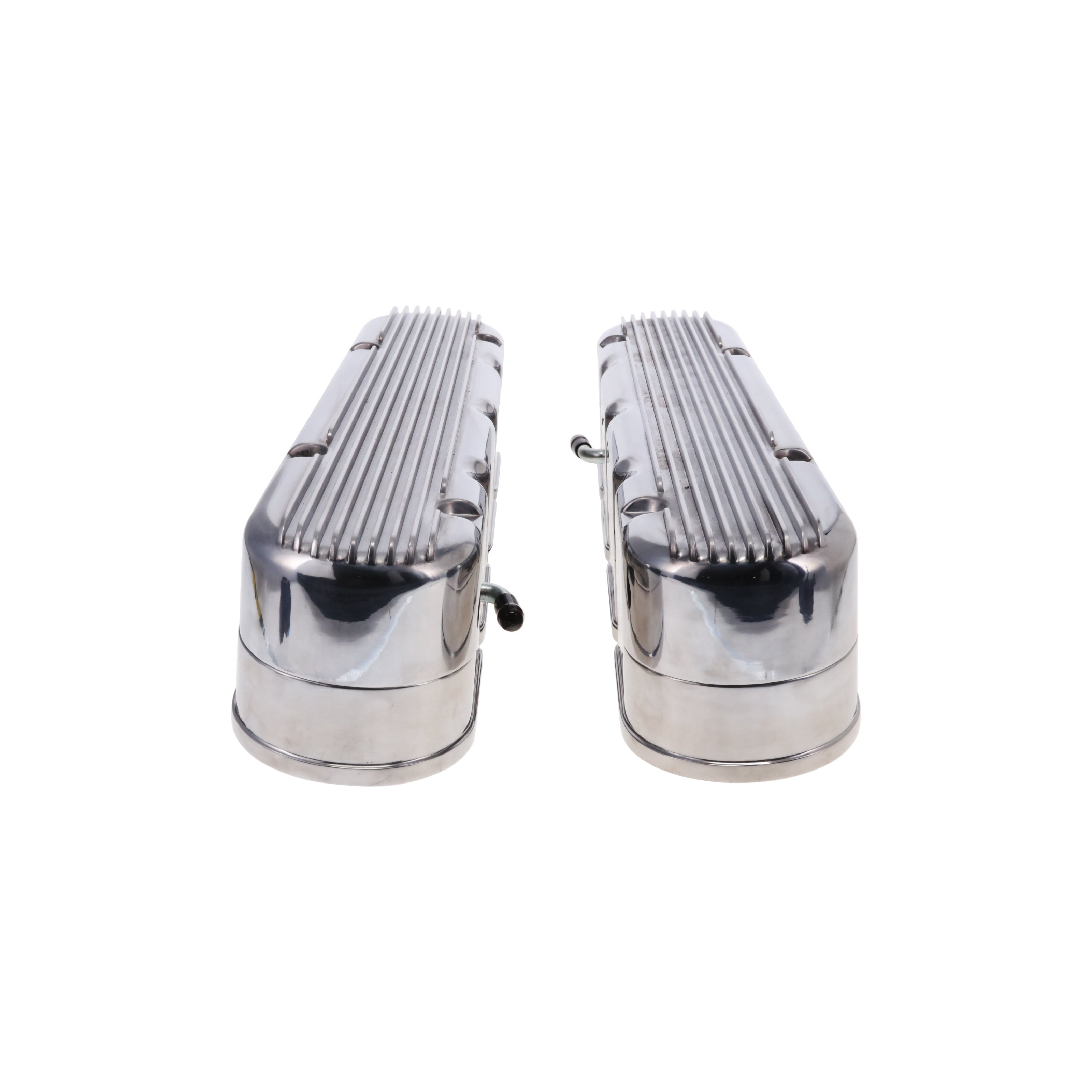 GM LS Finned Cast Aluminum Valve Covers with Coil Mounts and