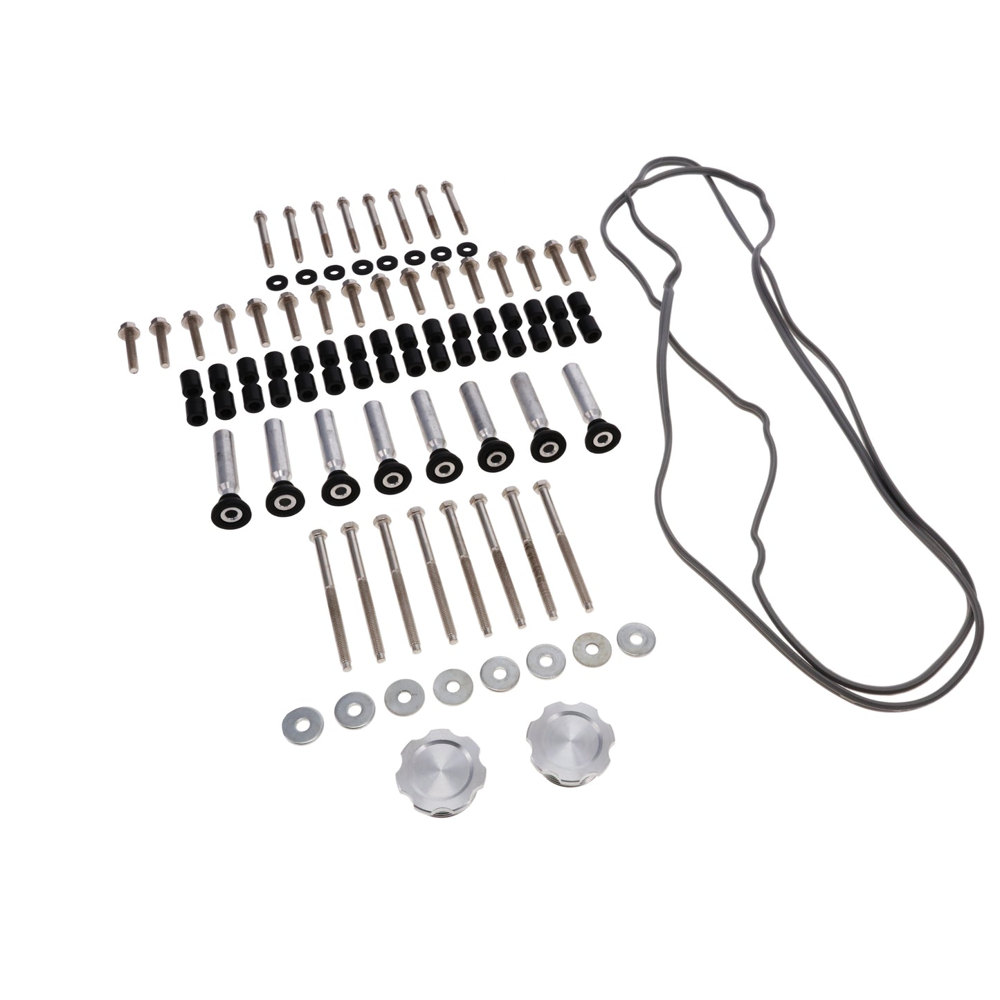 GM LS Finned Cast Aluminum Valve Covers with Coil Mounts and Covers - Polished