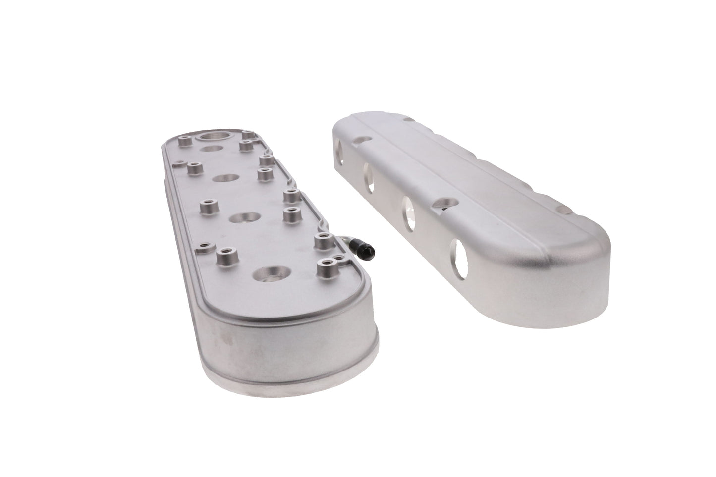 GM LS Smooth Cast Aluminum Valve Covers with Coil Mounts and Covers - Satin