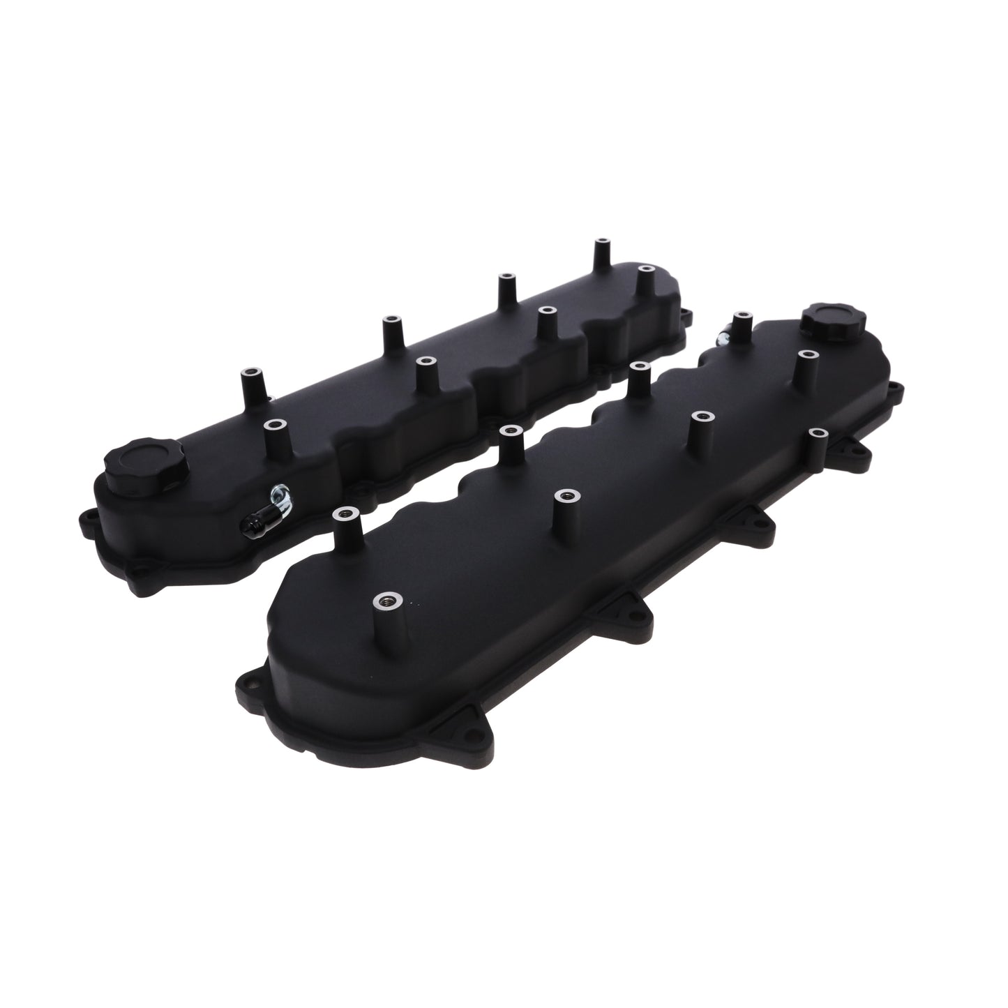 GM LT Cast Aluminum Valve Covers with Coil Mounts - Black
