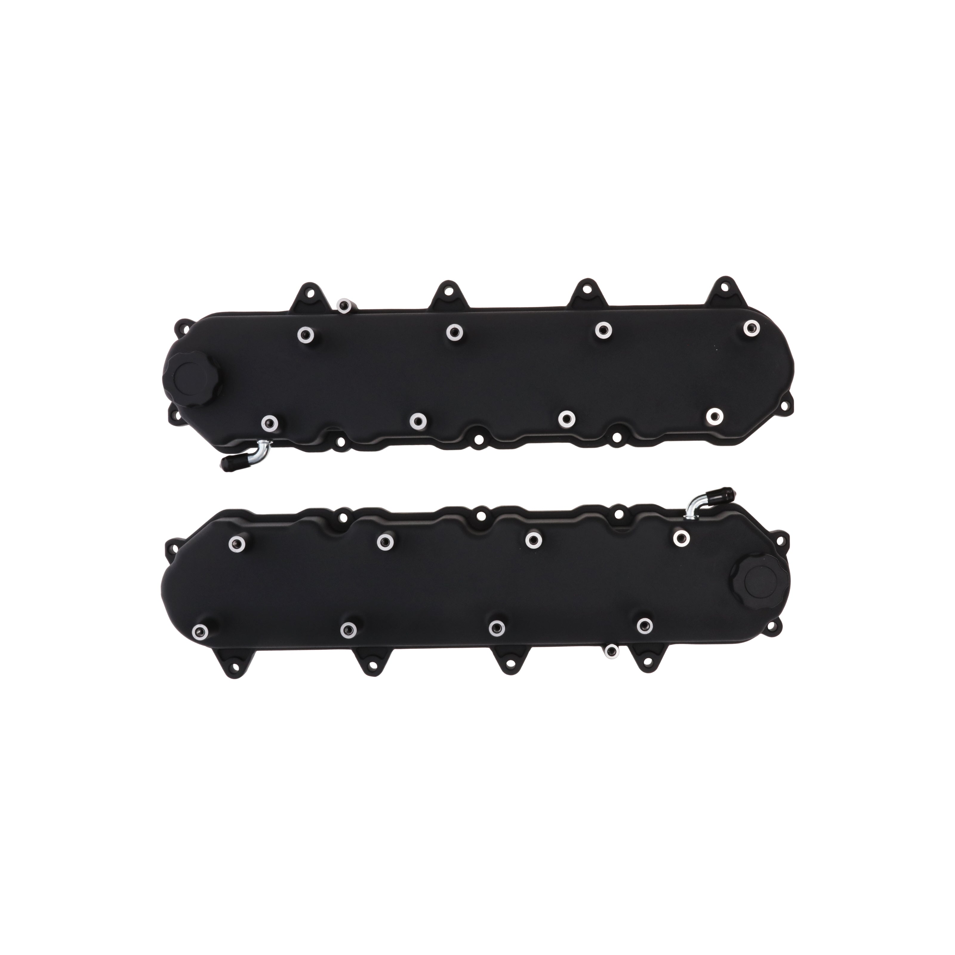 GM LT Cast Aluminum Valve Covers with Coil Mounts - Black – Top