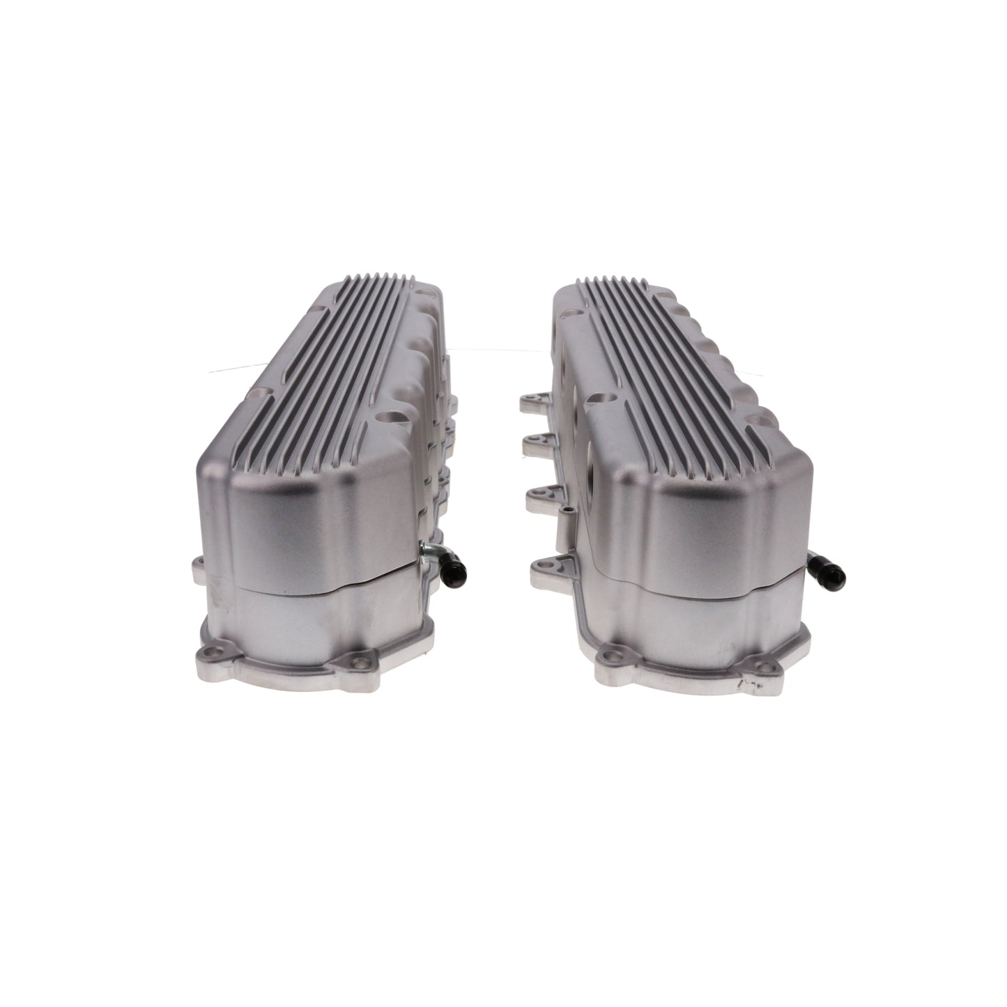 GM LT Finned Cast Aluminum Valve Covers with Coil Mounts and Covers - Satin