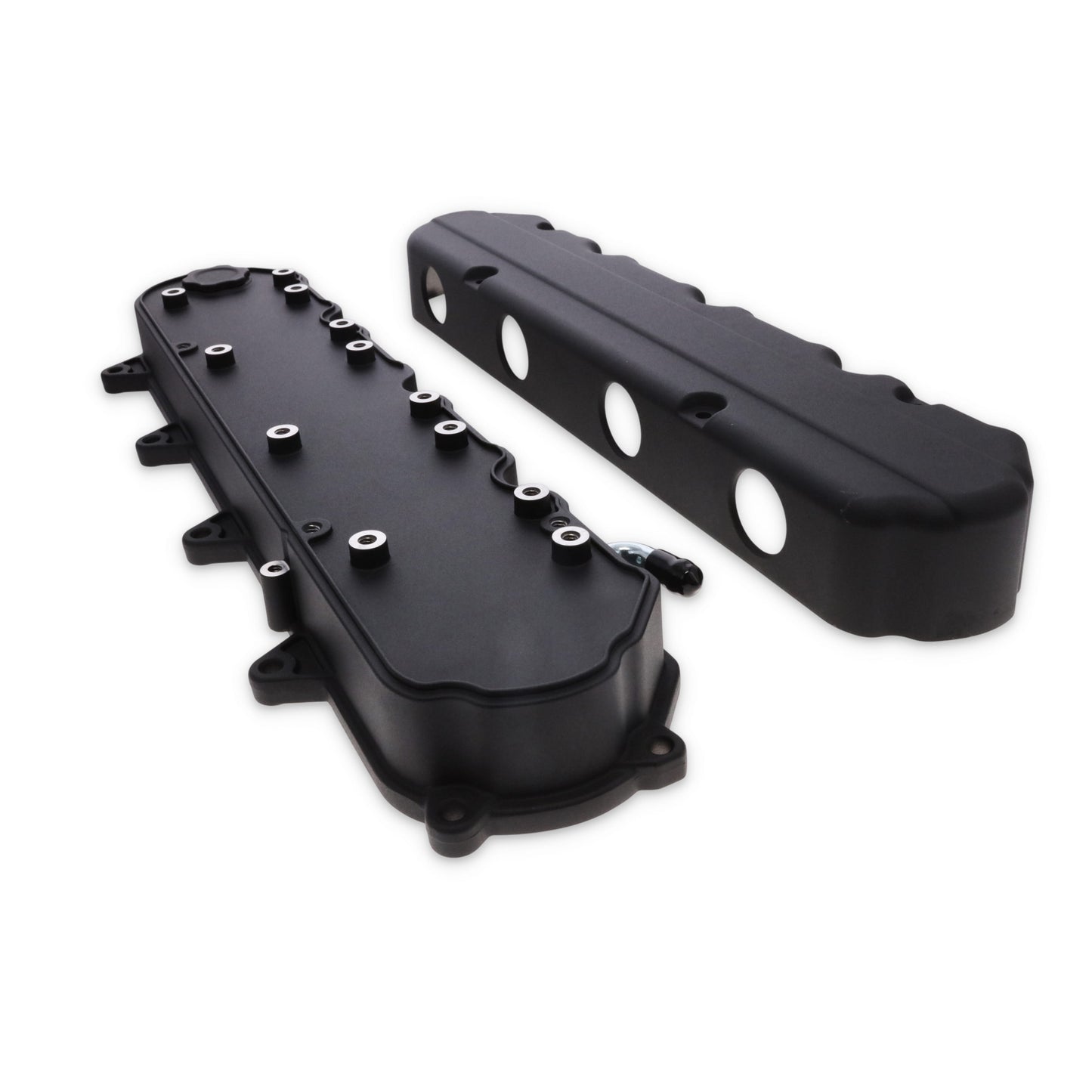 GM LT Smooth Cast Aluminum Valve Covers with Coil Mounts and Covers - Black