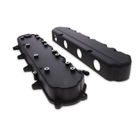GM LT Smooth Cast Aluminum Valve Covers with Coil Mounts and Covers - Black