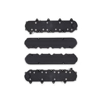 GM LT Smooth Cast Aluminum Valve Covers with Coil Mounts and Covers - Black