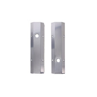 Chevy Small Block Long Bolt Fabricated Aluminum Valve Covers with Breather Holes - Clear Anodized