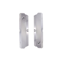 Ford Small Block Short Bolt Fabricated Aluminum Valve Covers with Breather Holes - Clear Anodized