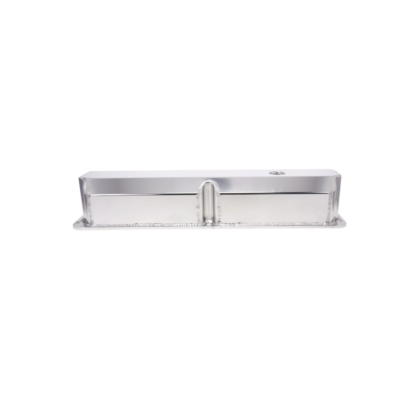 Ford FE Big Block Short Bolt Fabricated Aluminum Valve Covers with Breather Holes - Clear Anodized