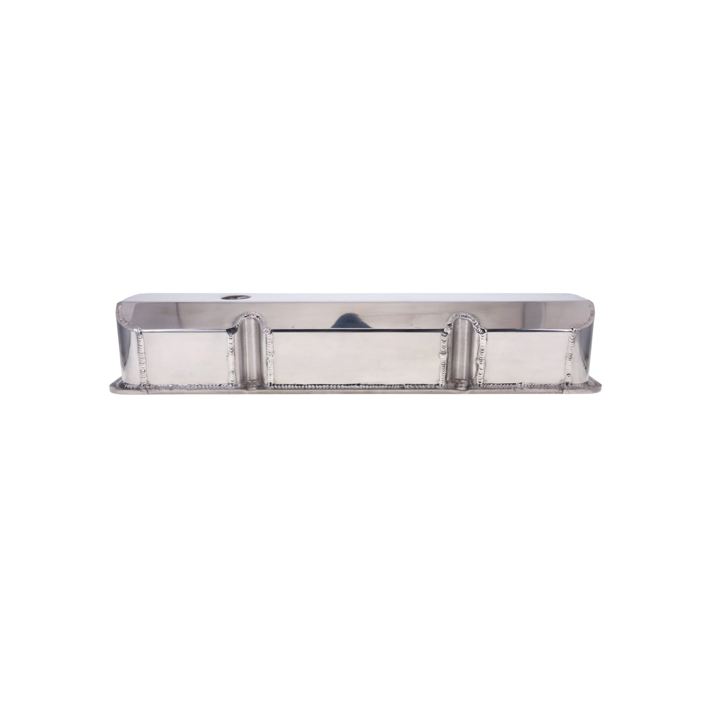 Ford FE Big Block Short Bolt Fabricated Aluminum Valve Covers with Breather Holes - Polished