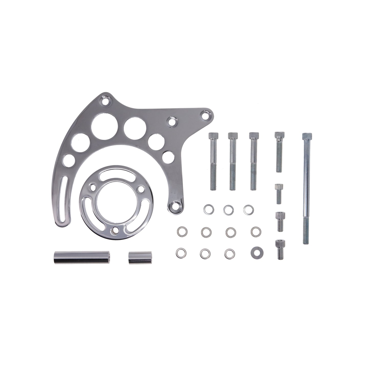 Chevy Small Block Long Water Pump Upgraded Alternator Bracket - Chrome
