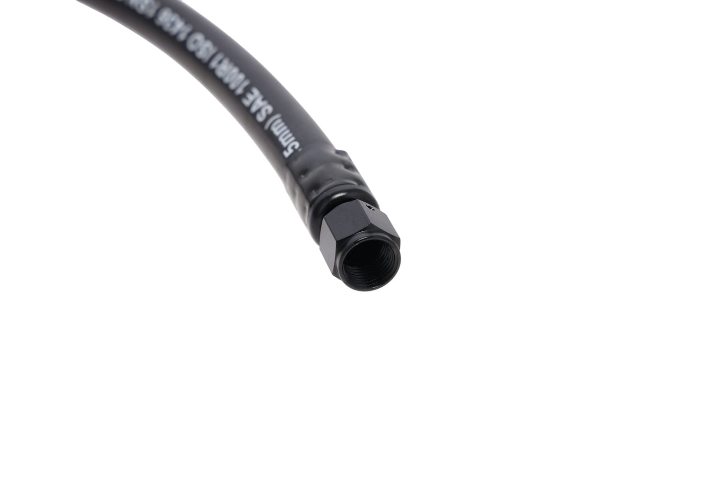 36 in. High Pressure 3/8 in. ID Power Steering Hose with 90 Degree -6AN Male to -6AN Female Fitting