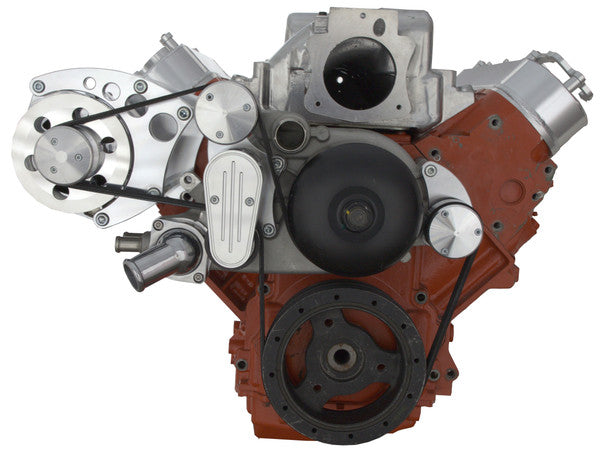 Chevy LS Engine Serpentine Conversion - Alternator Only - Polished