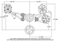 Pontiac Serpentine Conversion - AC, Power Steering & Alternator - Black