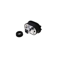 Aluminum Breather Cap, Push-In Oval Finned - Black