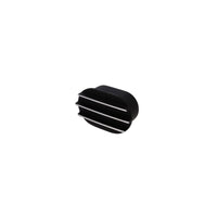 Aluminum Breather Cap, Push-In Oval Finned - Black