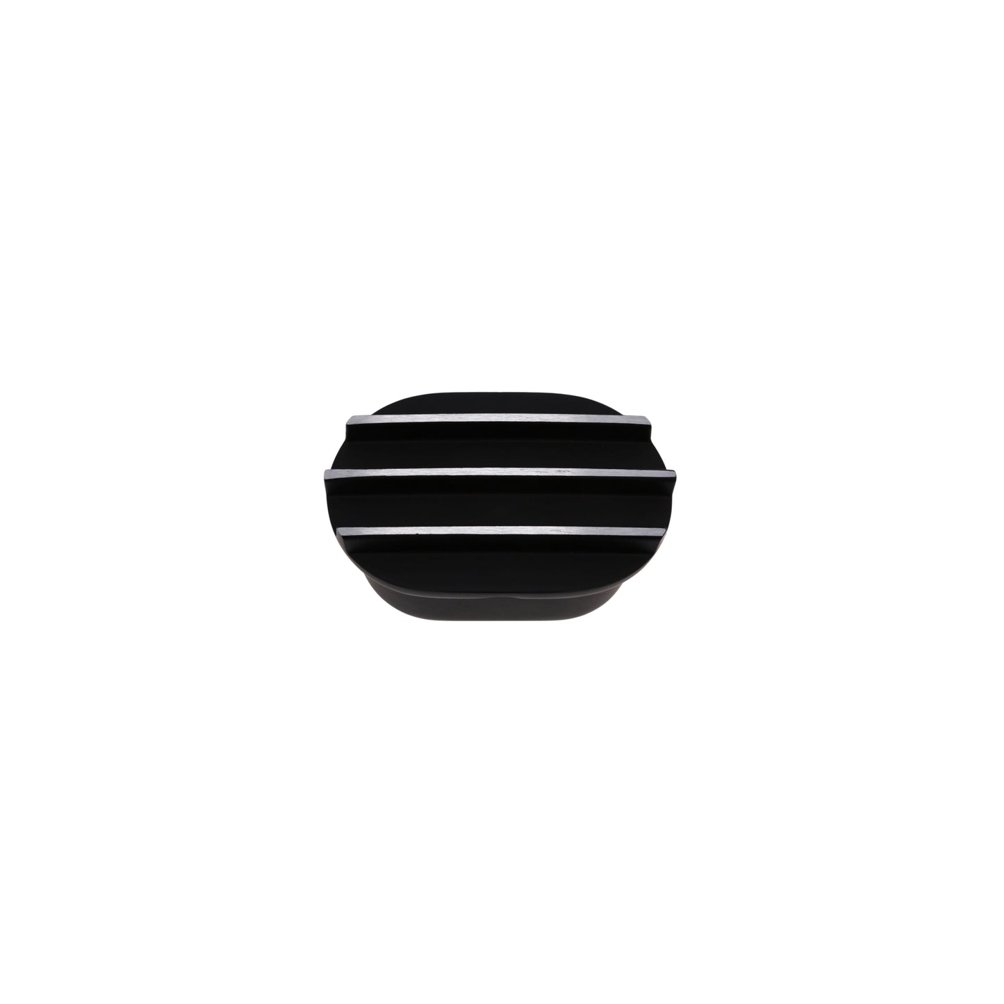 Aluminum Breather Cap, Push-In Oval Finned - Black