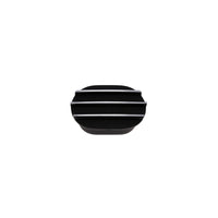 Aluminum Breather Cap, Push-In Oval Finned - Black
