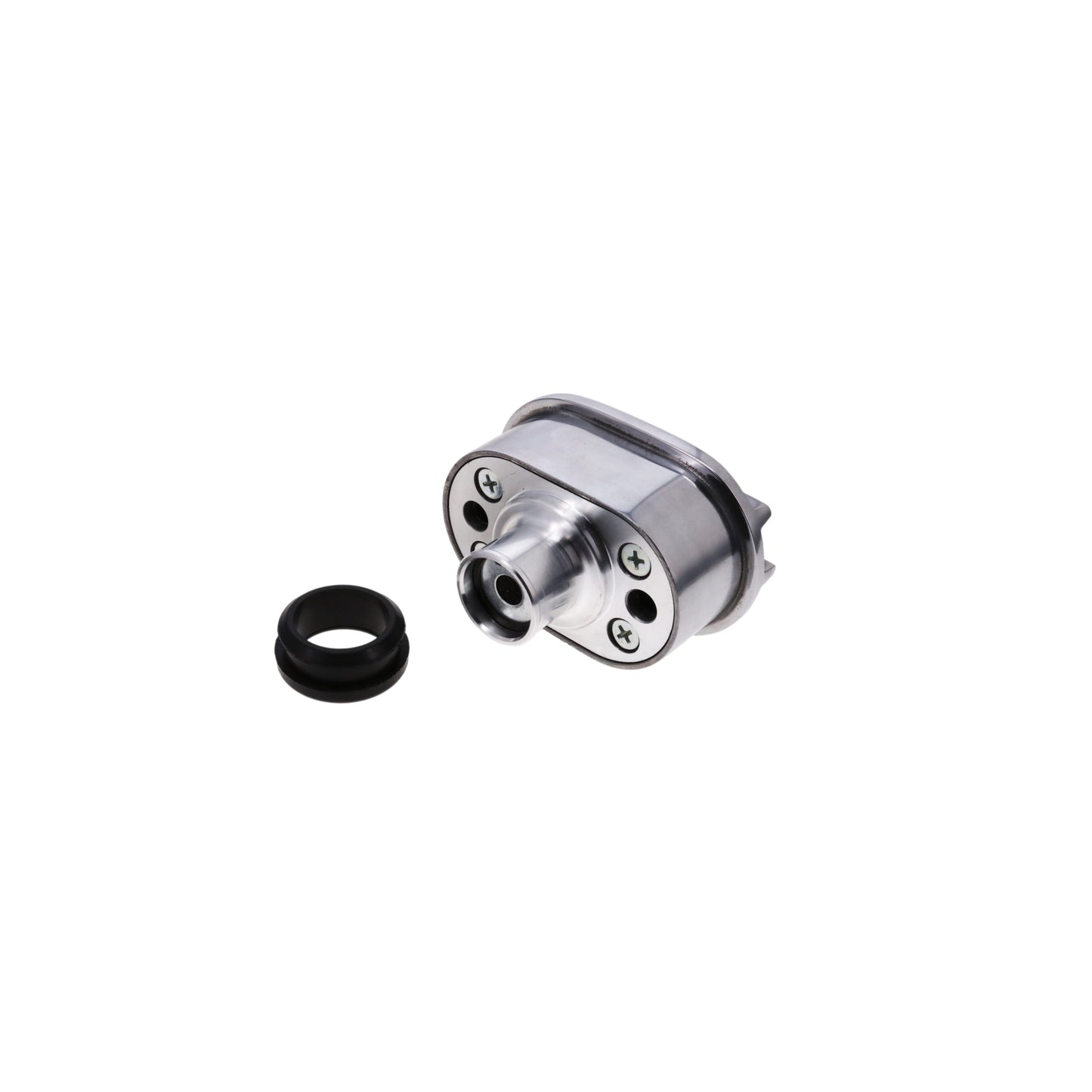 Aluminum Breather Cap, Push-In Oval Finned - Polished