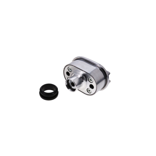 Aluminum Breather Cap, Push-In Oval Finned - Polished
