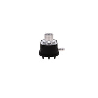 Aluminum Breather Cap, Push-In with Tube Oval Finned - Black
