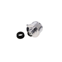 Aluminum Breather Cap, Push-In with Tube Ball-Milled - Polished
