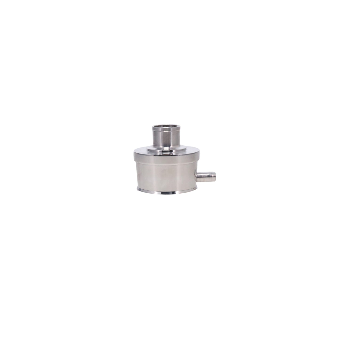 Aluminum Breather Cap, Push-In with Tube Ball-Milled - Polished
