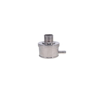Aluminum Breather Cap, Push-In with Tube Smooth - Polished