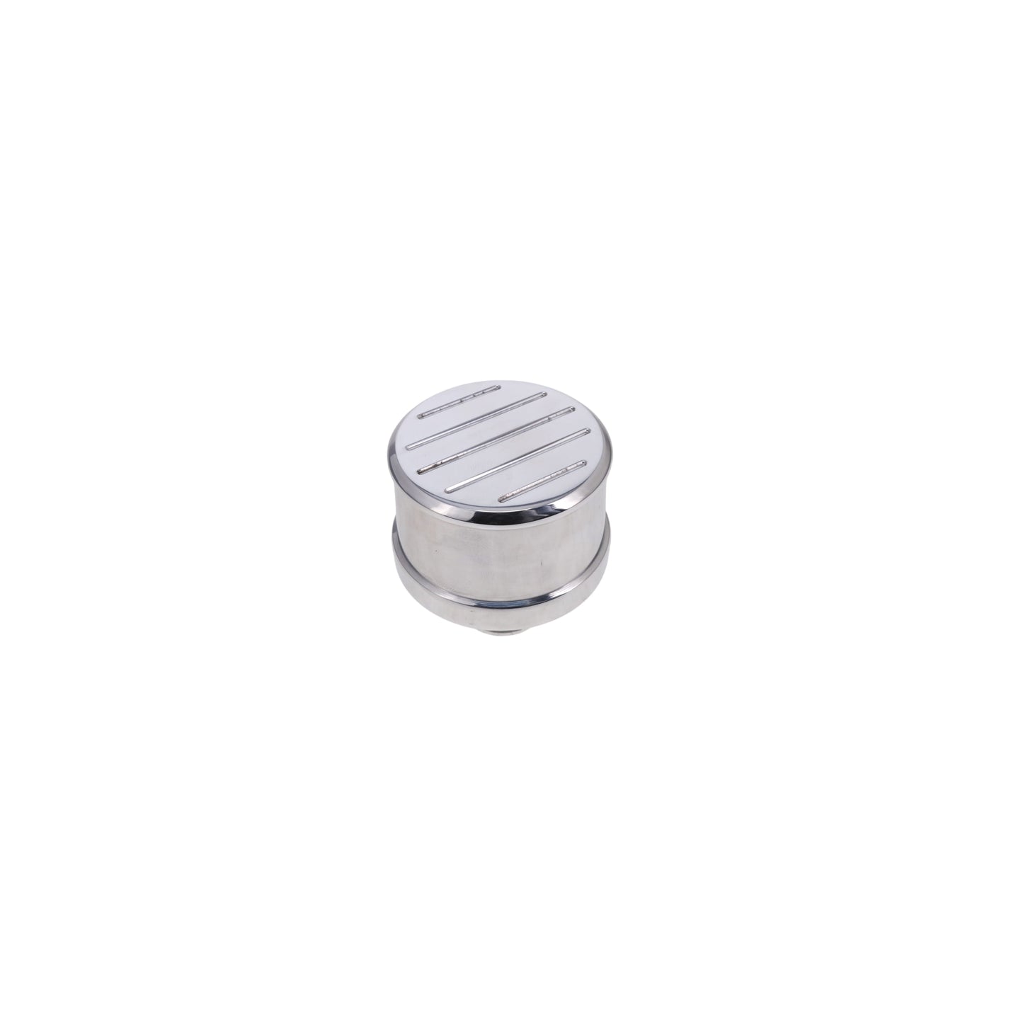Aluminum  Breather Cap, Push-In Ball-Milled - Polished