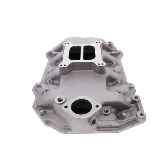 Mopar Plymouth Poly 318 Aluminum Intake Manifold, Dual Plane - Satin