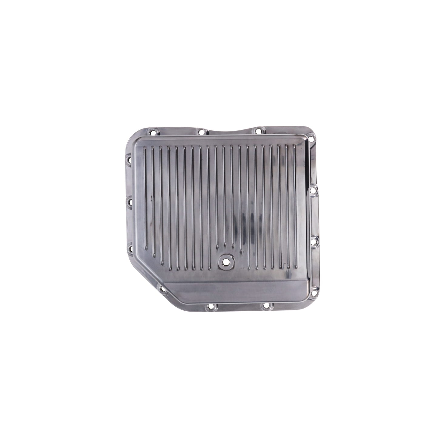 GM TH350 Finned Aluminum Transmission Pan, Stock Depth - Polished