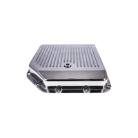 GM TH350 Finned Aluminum Transmission Pan, Stock Depth - Polished