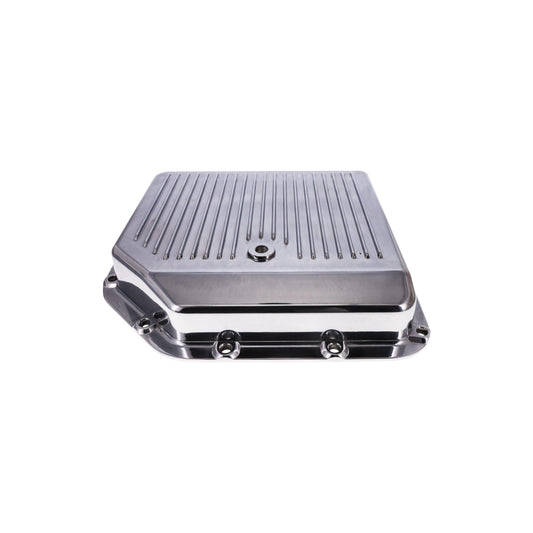 GM TH350 Finned Aluminum Transmission Pan, Stock Depth - Polished