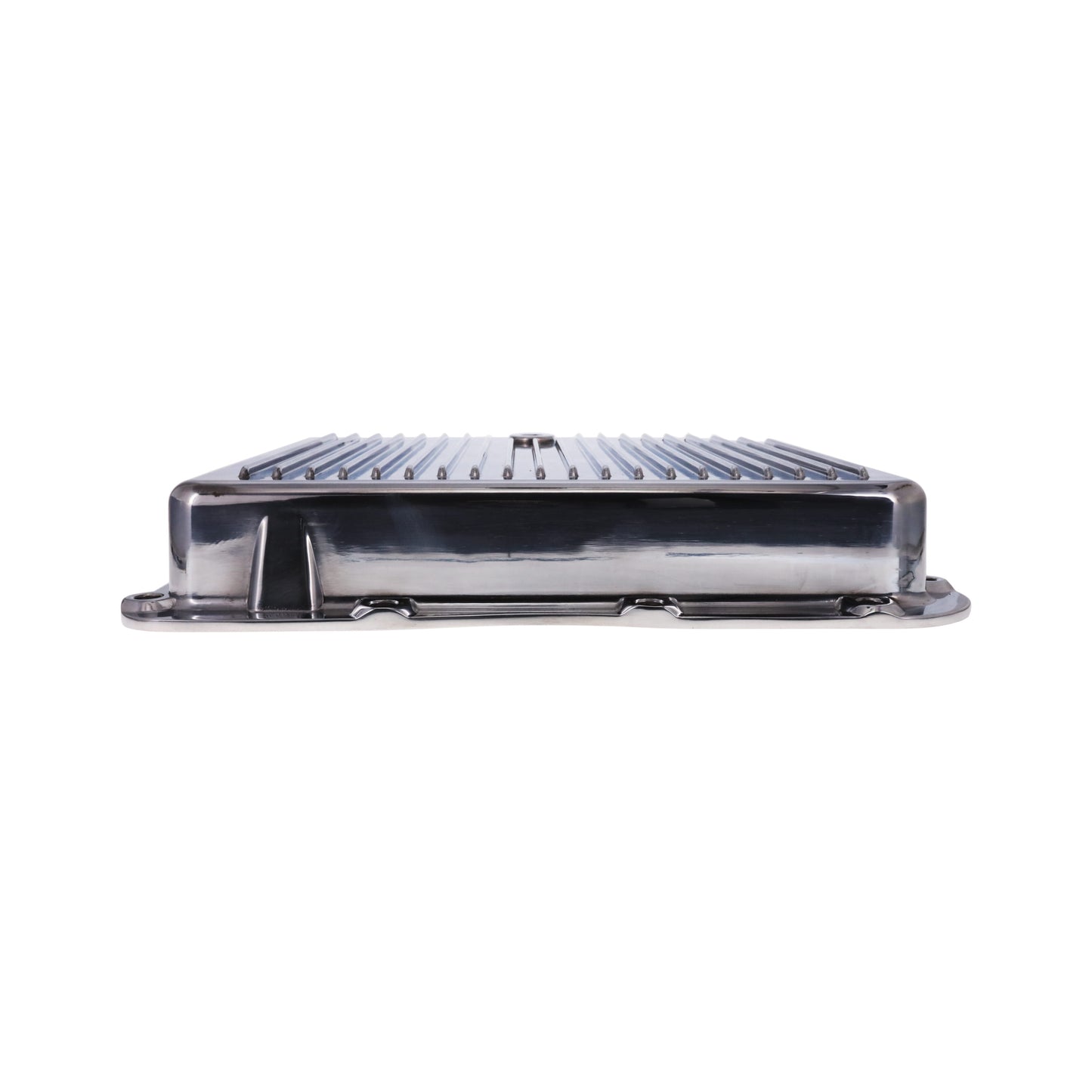 GM TH350 Finned Aluminum Transmission Pan, Stock Depth - Polished