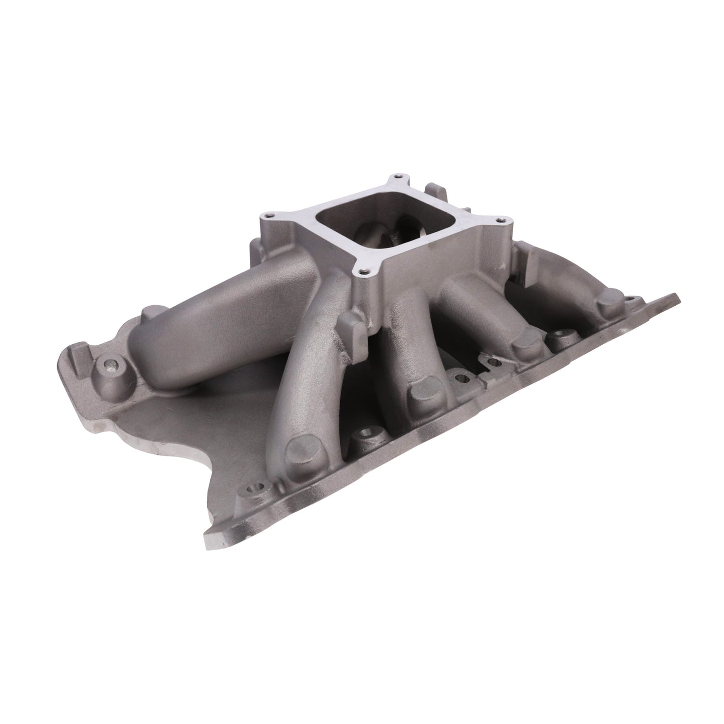 Ford 351 Cleveland 2V/4V Aluminum Intake Manifold, Single Plane, Hi-Rise - Satin