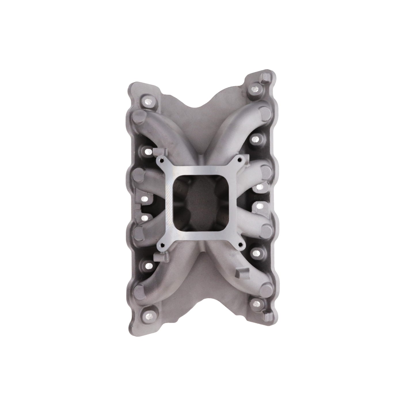 Ford 351 Cleveland 2V/4V Aluminum Intake Manifold, Single Plane, Hi-Rise - Satin