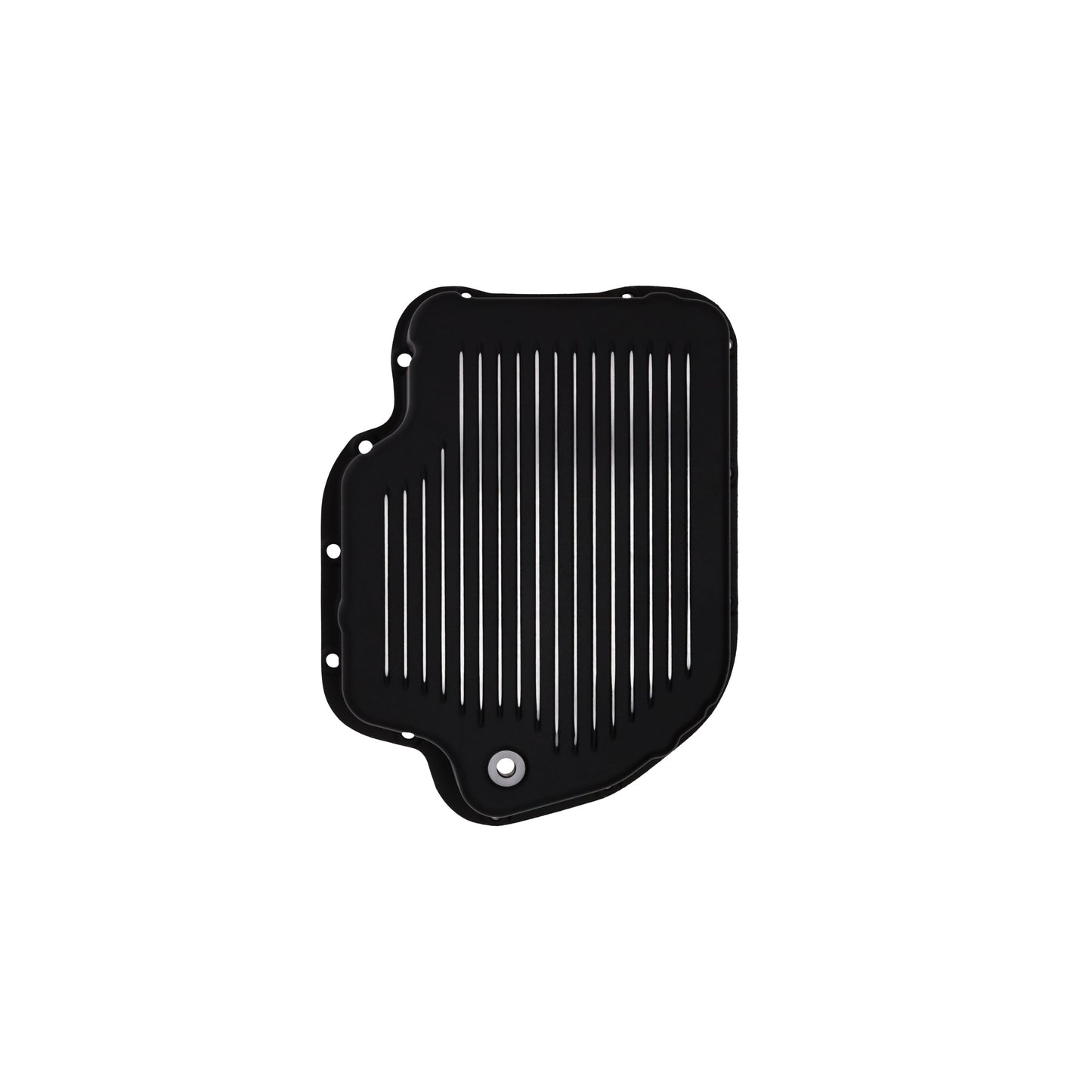 GM TH400 Finned Aluminum Transmission Pan, Stock Depth - Black