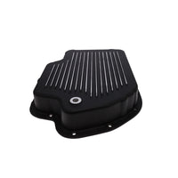 GM TH400 Finned Aluminum Transmission Pan, Stock Depth - Black