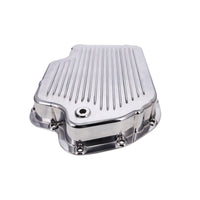 GM TH400 Finned Aluminum Transmission Pan, Stock Depth - Polished