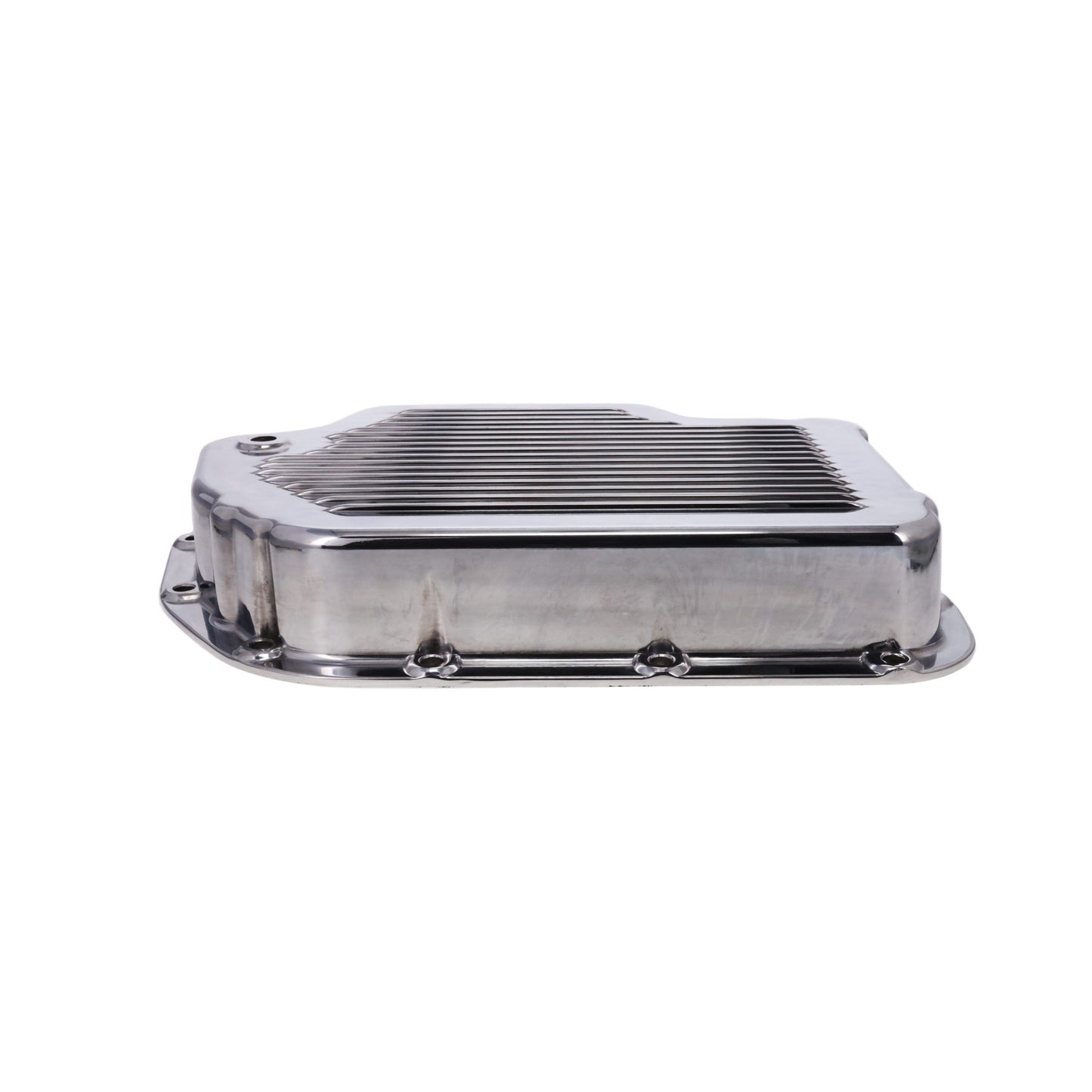 GM TH400 Finned Aluminum Transmission Pan, Stock Depth - Polished