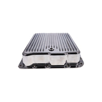 GM 700R4, 4L60, 4L60E, Finned Aluminum Transmission Pan, Stock Depth - Polished