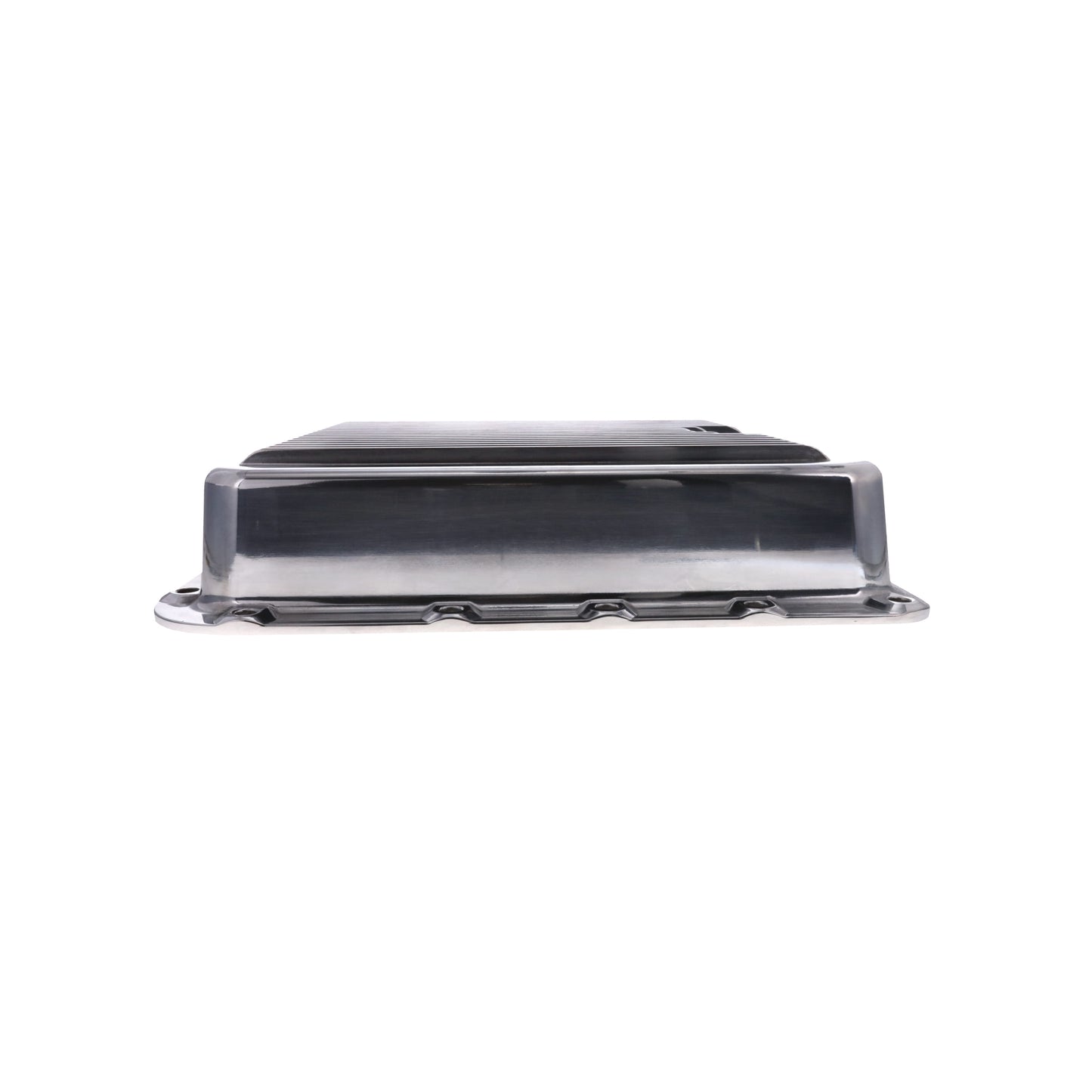 GM 700R4, 4L60, 4L60E, Finned Aluminum Transmission Pan, Stock Depth - Polished