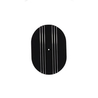 12" X 2" Center Finned Oval Aluminum Air Cleaner Kit, Paper Filter - Black