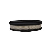 12" X 2" Center Finned Oval Aluminum Air Cleaner Kit, Paper Filter - Black