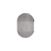 12″ X 2″ Full Finned Oval Aluminum Air Cleaner Kit, Paper Filter, Flat Base - Polished