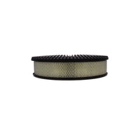 14" X 3" Full Finned Round Aluminum Air Cleaner Kit, Paper Filter, Flat Base - Black